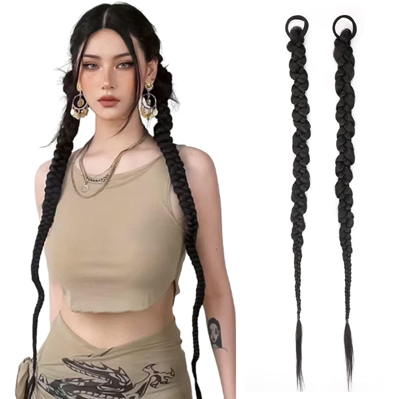 Crochet Braiding Hair - Fashion Braided Ponytail Hair Extensions with