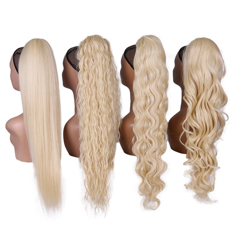 Braiding Hair Kanekalon - Blonde Synthetic Ponytail Long Wavy Braided
