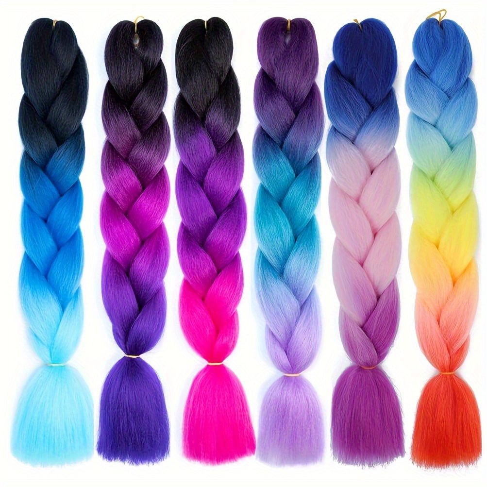 Braiding Hair Kanekalon - 6pc 24 Inch Jumbo Braids Extensions
