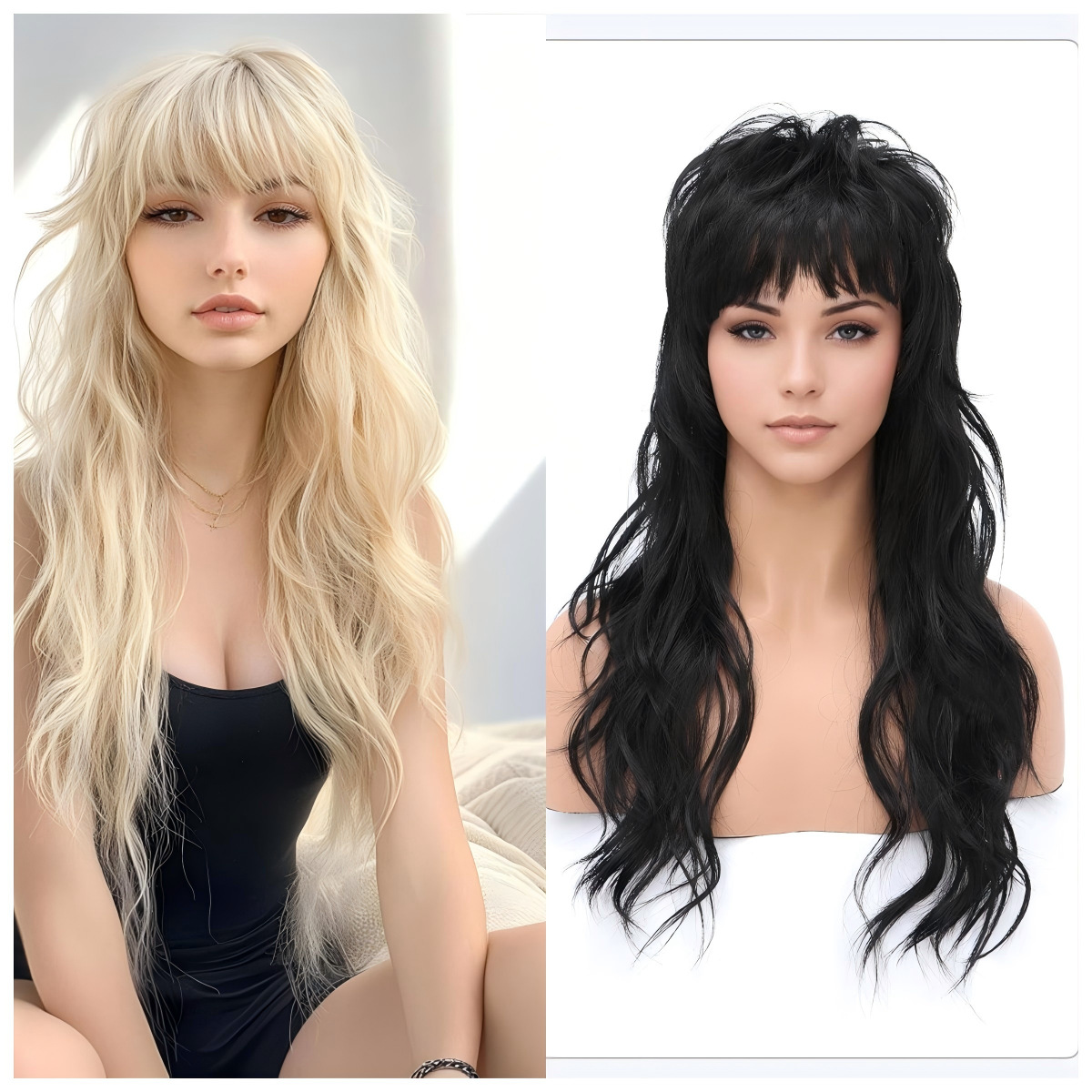 Braiding Hair Kanekalon - Synthetic Long Curly Wig 80s 90s
