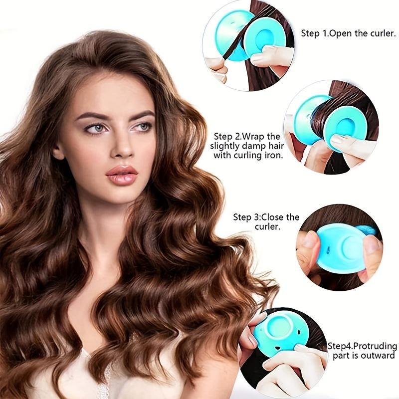 Hair Care For Curly Dry Hair - 10pcs hair curler Magic Silicone Hair