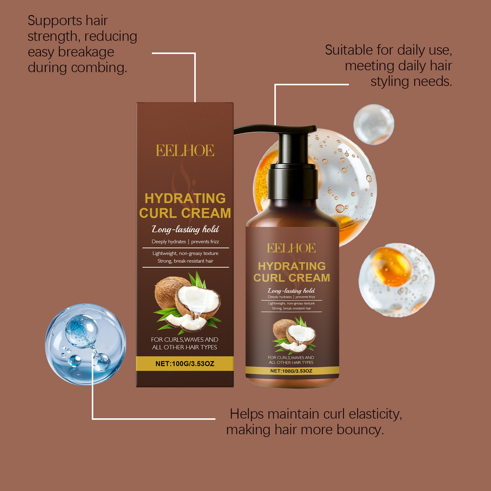 Curl Styling Cream for Wavy an - Hair Care For Wavy Hair recension och pris