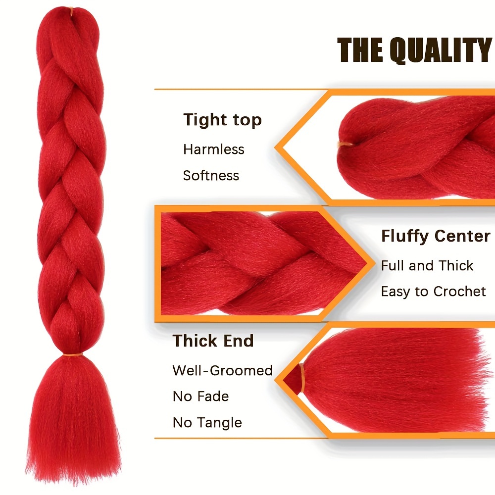 6pc 24 Inch Jumbo Braids Exten - Braiding Hair Kanekalon recension och pris