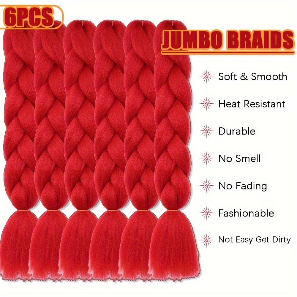 6pc 24 Inch Jumbo Braids Exten - Braiding Hair Kanekalon recension och pris