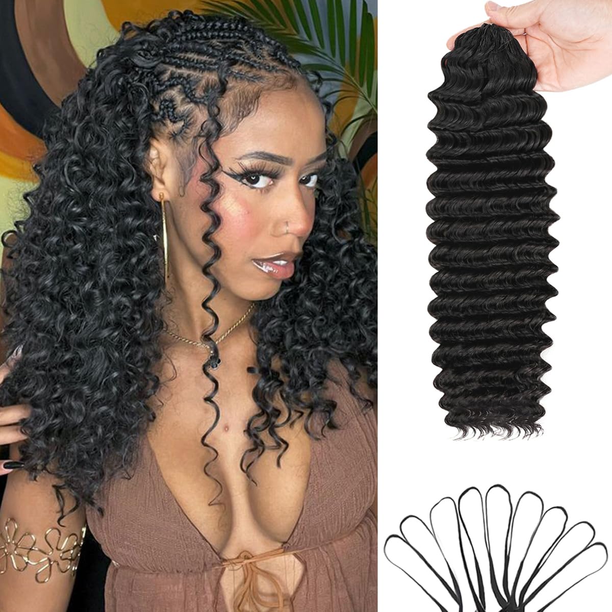 Deep Wave Feather Crochet Huma - Hair Care Color recension och pris