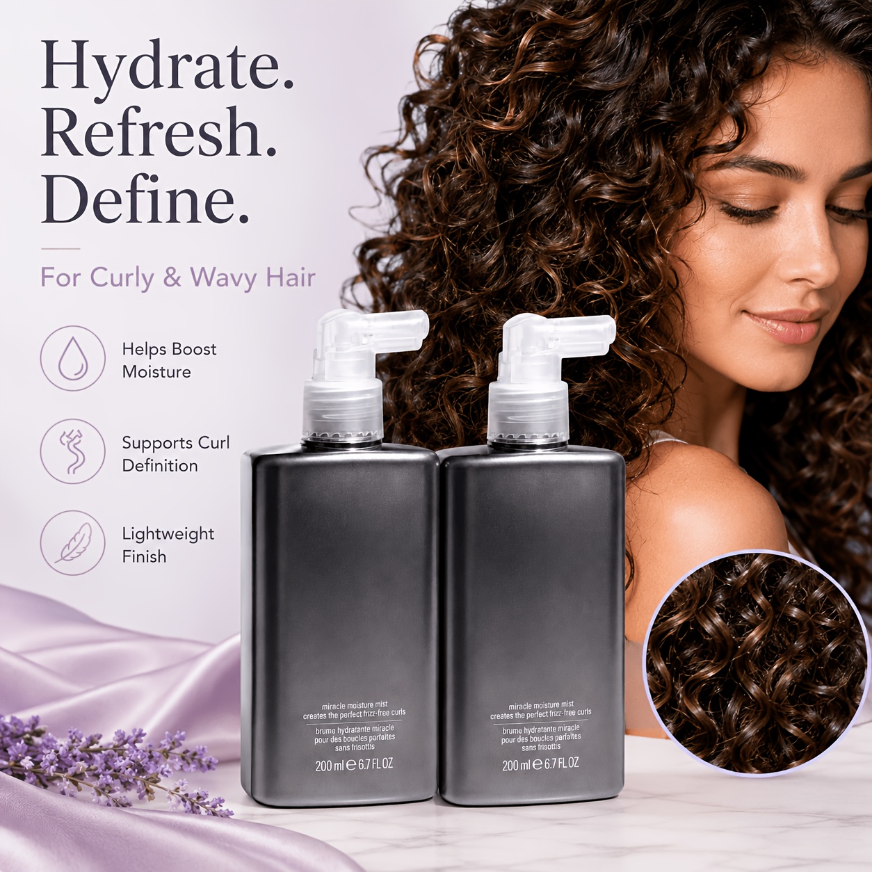 Curl Care Moisture Spray, Ligh - Hair Care For Wavy Hair recension och pris