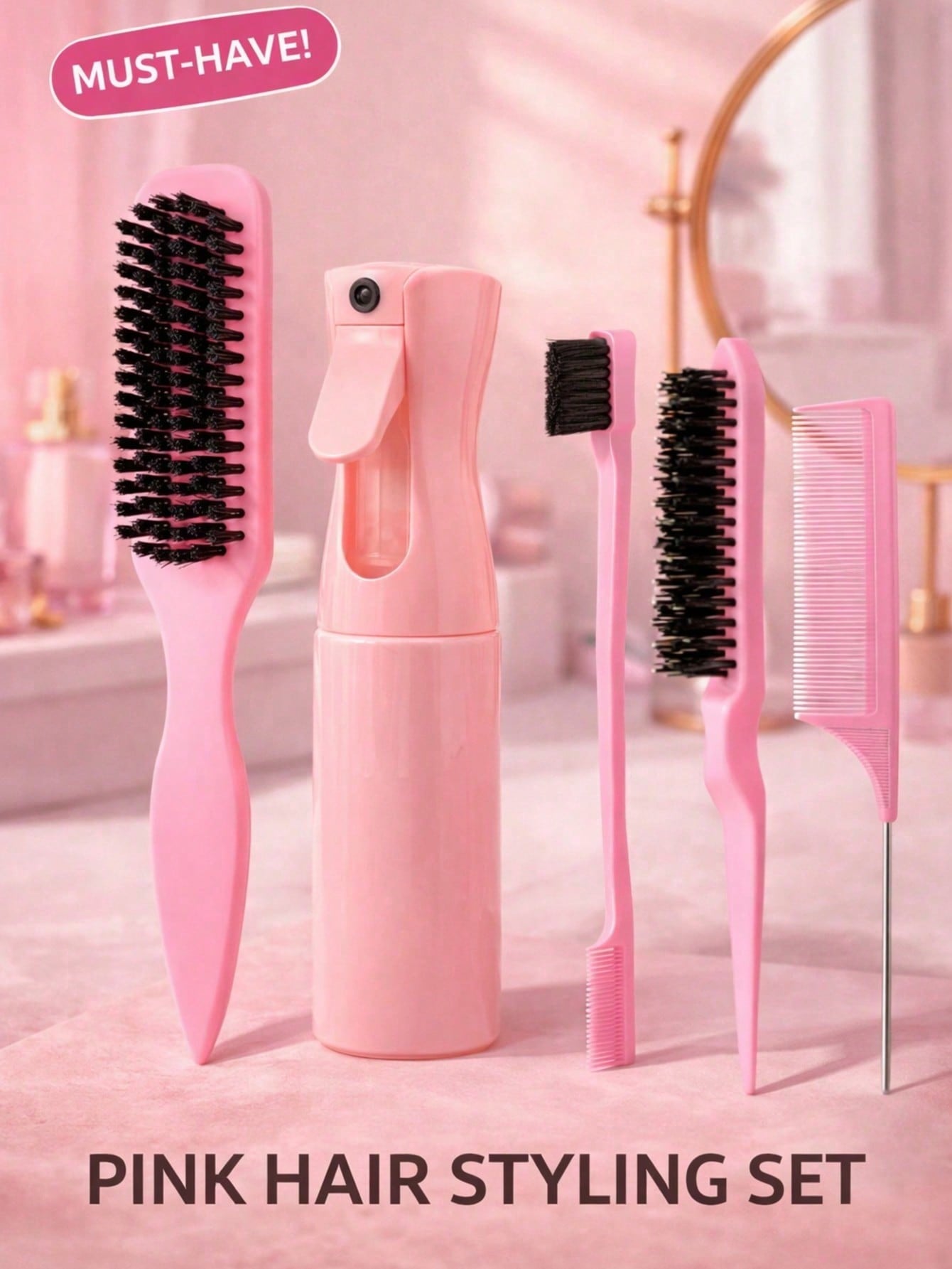 5pcs Leopard Print Tail Comb & - Hair Care Homemade recension och pris