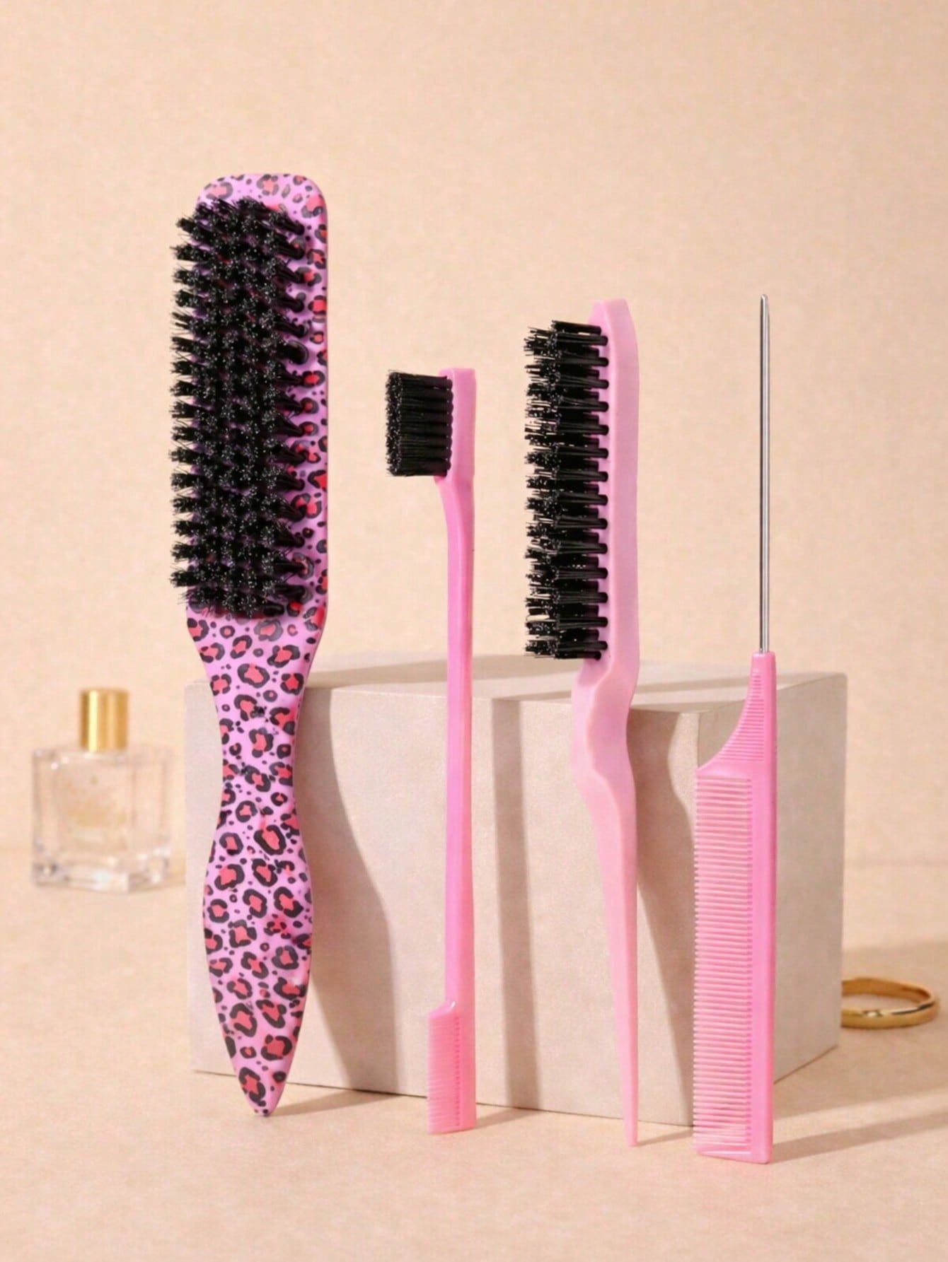 5pcs Leopard Print Tail Comb & - Hair Care Homemade recension och pris