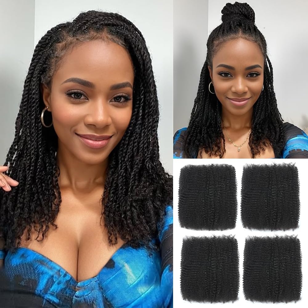 1/3/5pcs Afro Kinky Curly Bulk - Hair Care Color recension och pris
