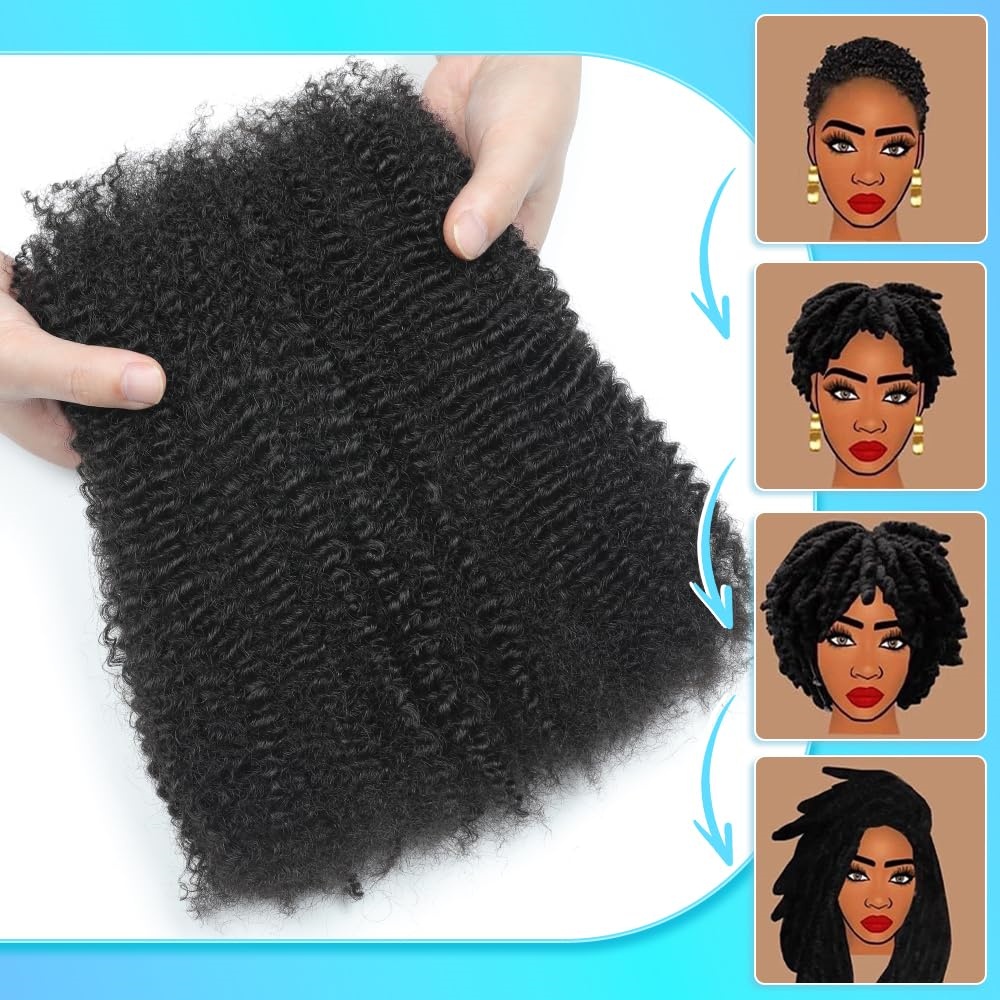 1/3/5pcs Afro Kinky Curly Bulk - Hair Care Color recension och pris