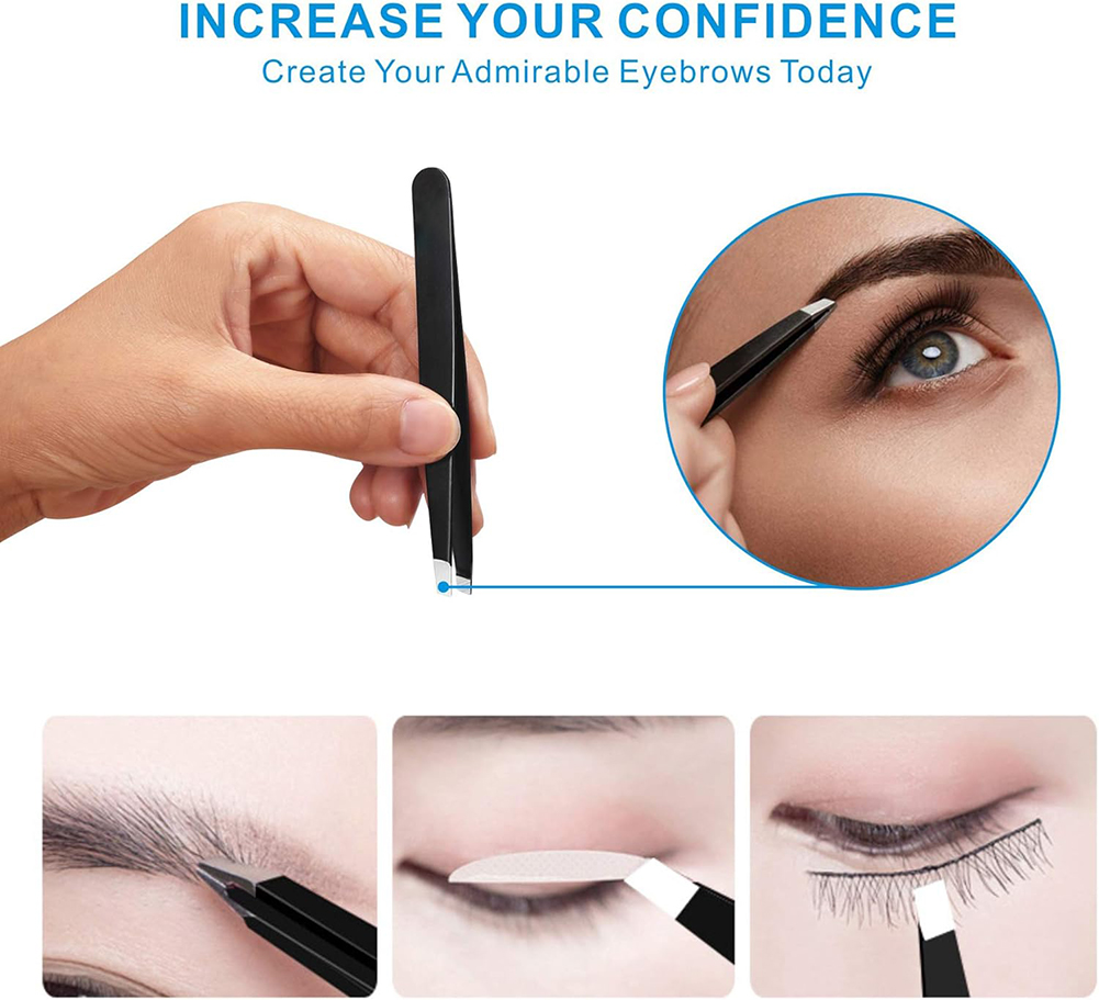 4PCS Tweezers Set Professional - Hair Care Tools recension och pris