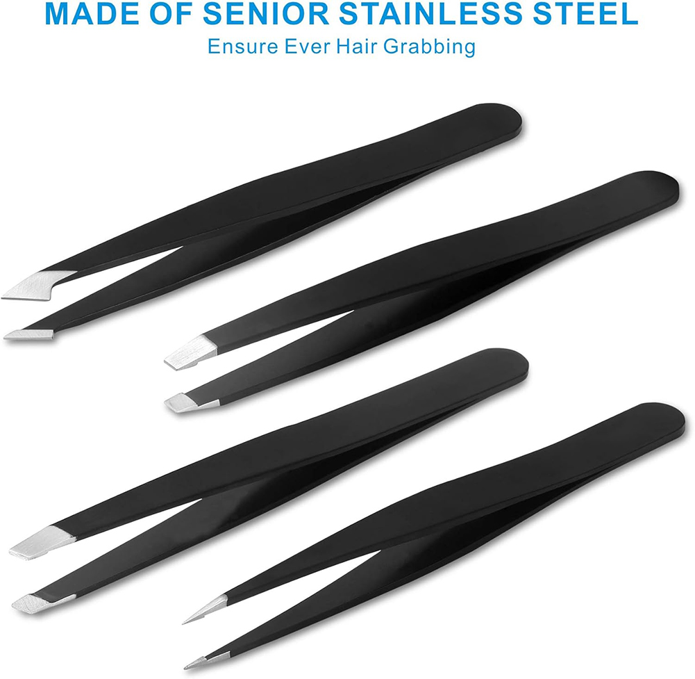 4PCS Tweezers Set Professional - Hair Care Tools recension och pris