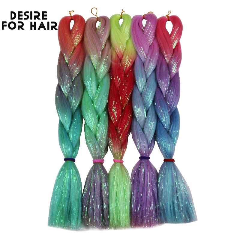 Desire for Hair 5Packs Synthet - Braiding Hair Kanekalon recension och pris