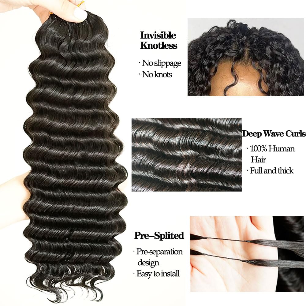 Deep Wave Crochet Human Hair E - Crochet Braiding Hair recension och pris